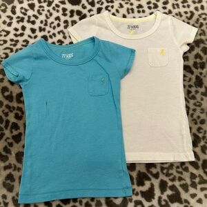 77Kids by American Eagle Pocket Tees in Blue White Size 3